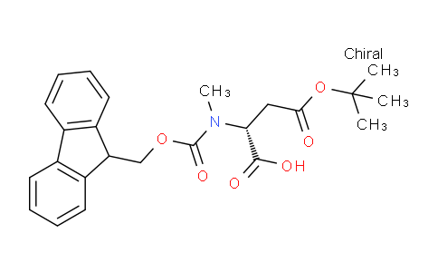 CAS No. 1799443-40-5, (R)-2-((((9H-Fluoren-9-yl)methoxy)carbonyl)(methyl)amino)-4-(tert-butoxy)-4-oxobutanoic acid