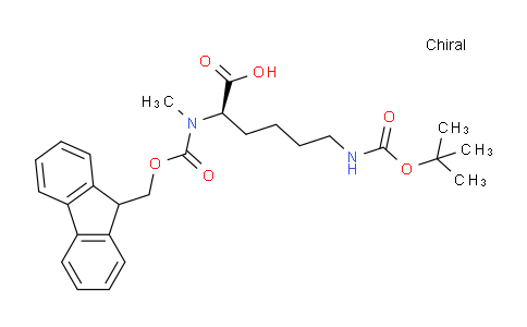 CAS No. 1793105-27-7, (R)-2-((((9H-Fluoren-9-yl)methoxy)carbonyl)(methyl)amino)-6-((tert-butoxycarbonyl)amino)hexanoic acid