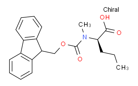 CAS No. 1799443-42-7, (R)-2-((((9H-Fluoren-9-yl)methoxy)carbonyl)(methyl)amino)pentanoic acid