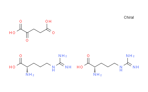 CAS No. 5256-76-8, (S)-2-Amino-5-guanidinopentanoic acid 2-oxopentanedioic acid (2:1)