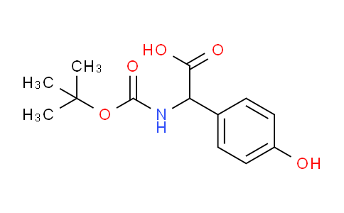 CAS No. 53249-34-6, 2-((tert-Butoxycarbonyl)amino)-2-(4-hydroxyphenyl)acetic acid