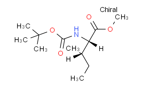 CAS No. 17901-01-8, (2S,3S)-Methyl 2-((tert-butoxycarbonyl)amino)-3-methylpentanoate