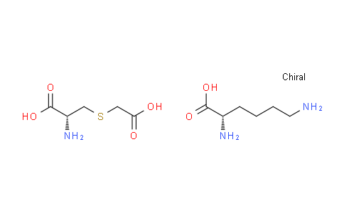 CAS No. 49673-81-6, (R)-2-Amino-3-((carboxymethyl)thio)propanoic acid compound with (S)-2,6-diaminohexanoic acid (1:1)