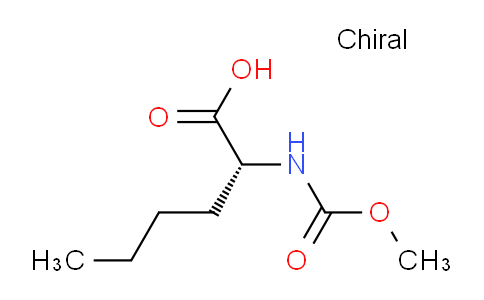 CAS No. 1261072-86-9, (R)-2-((Methoxycarbonyl)amino)hexanoic acid