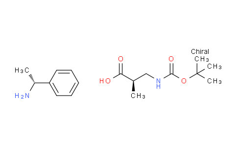 CAS No. 312493-43-9, (R)-1-Phenylethanamine (R)-3-((tert-butoxycarbonyl)amino)-2-methylpropanoate