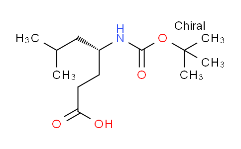 CAS No. 146453-32-9, (R)-4-((tert-Butoxycarbonyl)amino)-6-methylheptanoic acid
