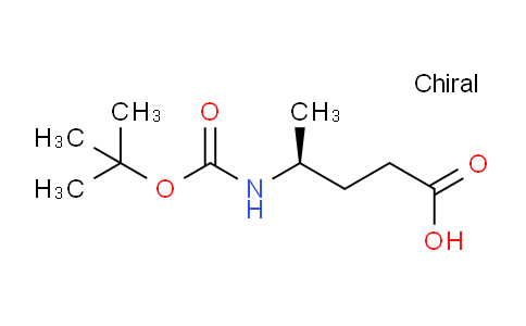 CAS No. 207924-92-3, (S)-4-((tert-Butoxycarbonyl)amino)pentanoic acid