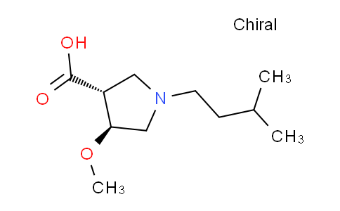 CAS No. 1186648-06-5, (3R,4S)-1-Isopentyl-4-methoxypyrrolidine-3-carboxylic acid