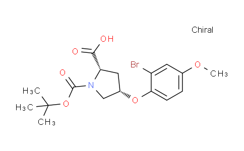 CAS No. 1354484-77-7, (2S,4S)-4-(2-Bromo-4-methoxyphenoxy)-1-(tert-butoxycarbonyl)pyrrolidine-2-carboxylic acid