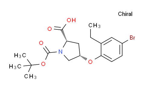 CAS No. 1354485-17-8, (2S,4S)-4-(4-Bromo-2-ethylphenoxy)-1-(tert-butoxycarbonyl)pyrrolidine-2-carboxylic acid