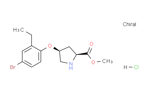 CAS No. 1354487-37-8, (2S,4S)-Methyl 4-(4-bromo-2-ethylphenoxy)pyrrolidine-2-carboxylate hydrochloride