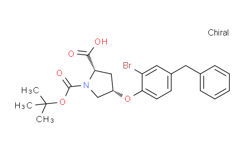 CAS No. 1354486-58-0, (2S,4S)-4-(4-Benzyl-2-bromophenoxy)-1-(tert-butoxycarbonyl)pyrrolidine-2-carboxylic acid