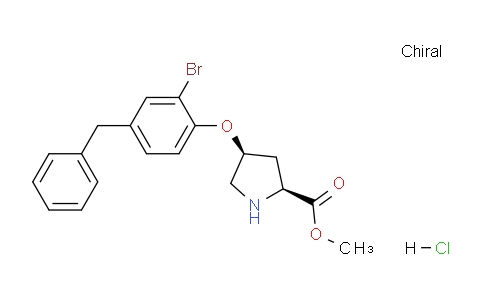 CAS No. 1354487-64-1, (2S,4S)-Methyl 4-(4-benzyl-2-bromophenoxy)pyrrolidine-2-carboxylate hydrochloride