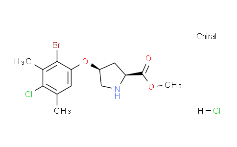 CAS No. 1354484-62-0, (2S,4S)-Methyl 4-(2-bromo-4-chloro-3,5-dimethylphenoxy)pyrrolidine-2-carboxylate hydrochloride