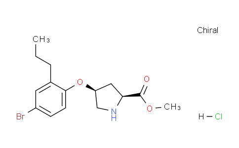 CAS No. 1354488-23-5, (2S,4S)-Methyl 4-(4-bromo-2-propylphenoxy)pyrrolidine-2-carboxylate hydrochloride