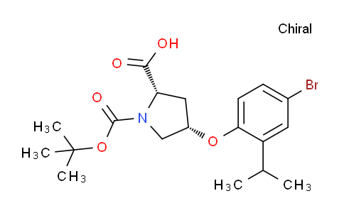 CAS No. 1354484-87-9, (2S,4S)-4-(4-Bromo-2-isopropylphenoxy)-1-(tert-butoxycarbonyl)pyrrolidine-2-carboxylic acid
