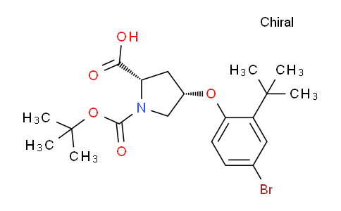 CAS No. 1354485-72-5, (2S,4S)-4-(4-Bromo-2-(tert-butyl)phenoxy)-1-(tert-butoxycarbonyl)pyrrolidine-2-carboxylic acid