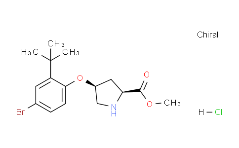 CAS No. 1354488-15-5, (2S,4S)-Methyl 4-(4-bromo-2-(tert-butyl)phenoxy)pyrrolidine-2-carboxylate hydrochloride
