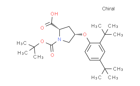 CAS No. 1354486-67-1, (2S,4S)-1-(tert-Butoxycarbonyl)-4-(2,4-di-tert-butylphenoxy)pyrrolidine-2-carboxylic acid