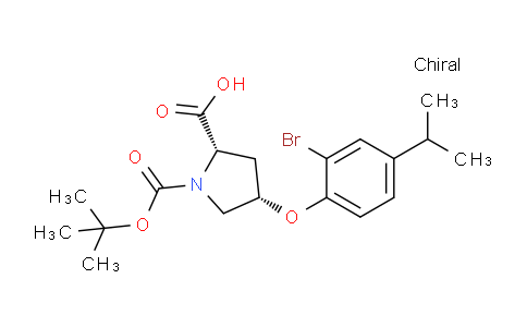 CAS No. 1354485-57-6, (2S,4S)-4-(2-Bromo-4-isopropylphenoxy)-1-(tert-butoxycarbonyl)pyrrolidine-2-carboxylic acid