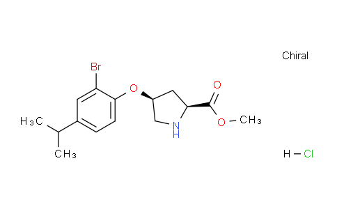 CAS No. 1354486-46-6, (2S,4S)-Methyl 4-(2-bromo-4-isopropylphenoxy)pyrrolidine-2-carboxylate hydrochloride