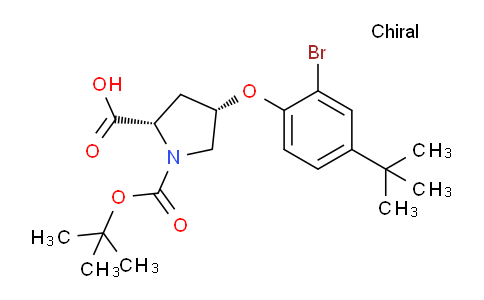 CAS No. 1354484-68-6, (2S,4S)-4-(2-Bromo-4-(tert-butyl)phenoxy)-1-(tert-butoxycarbonyl)pyrrolidine-2-carboxylic acid