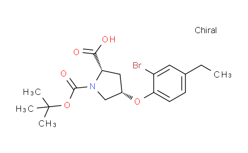 CAS No. 1354486-94-4, (2S,4S)-4-(2-Bromo-4-ethylphenoxy)-1-(tert-butoxycarbonyl)pyrrolidine-2-carboxylic acid