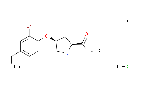 CAS No. 1354488-14-4, (2S,4S)-Methyl 4-(2-bromo-4-ethylphenoxy)pyrrolidine-2-carboxylate hydrochloride