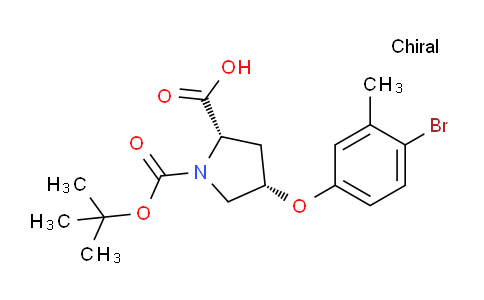 CAS No. 1354486-41-1, (2S,4S)-4-(4-Bromo-3-methylphenoxy)-1-(tert-butoxycarbonyl)pyrrolidine-2-carboxylic acid