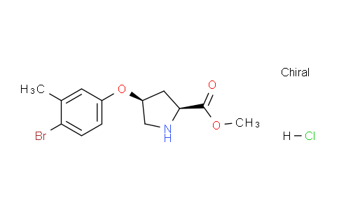 CAS No. 1354484-49-3, (2S,4S)-Methyl 4-(4-bromo-3-methylphenoxy)pyrrolidine-2-carboxylate hydrochloride