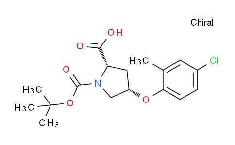 CAS No. 869682-07-5, (2S,4S)-1-(tert-Butoxycarbonyl)-4-(4-chloro-2-methylphenoxy)pyrrolidine-2-carboxylic acid