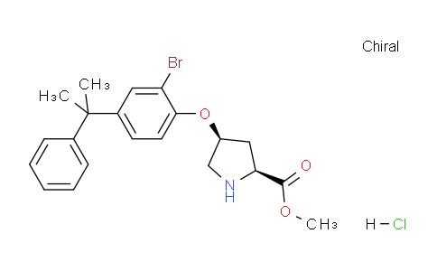 CAS No. 1354488-44-0, (2S,4S)-Methyl 4-(2-bromo-4-(2-phenylpropan-2-yl)phenoxy)pyrrolidine-2-carboxylate hydrochloride