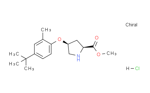 CAS No. 1354487-09-4, (2S,4S)-Methyl 4-(4-(tert-butyl)-2-methylphenoxy)pyrrolidine-2-carboxylate hydrochloride