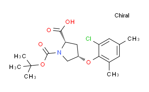 CAS No. 1354486-06-8, (2S,4S)-1-(tert-Butoxycarbonyl)-4-(2-chloro-4,6-dimethylphenoxy)pyrrolidine-2-carboxylic acid