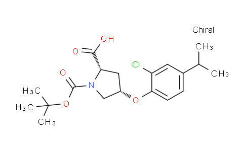 CAS No. 1354486-70-6, (2S,4S)-1-(tert-Butoxycarbonyl)-4-(2-chloro-4-isopropylphenoxy)pyrrolidine-2-carboxylic acid