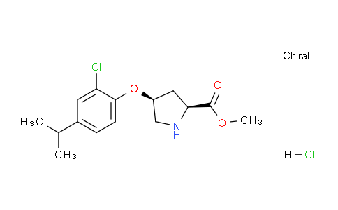 CAS No. 1354485-05-4, (2S,4S)-Methyl 4-(2-chloro-4-isopropylphenoxy)pyrrolidine-2-carboxylate hydrochloride