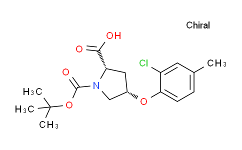 CAS No. 1354486-63-7, (2S,4S)-1-(tert-Butoxycarbonyl)-4-(2-chloro-4-methylphenoxy)pyrrolidine-2-carboxylic acid