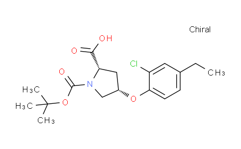 CAS No. 1354485-98-5, (2S,4S)-1-(tert-Butoxycarbonyl)-4-(2-chloro-4-ethylphenoxy)pyrrolidine-2-carboxylic acid