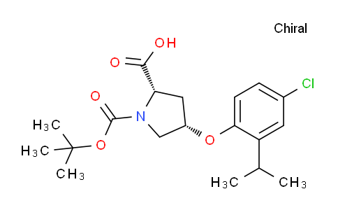 CAS No. 1354486-29-5, (2S,4S)-1-(tert-Butoxycarbonyl)-4-(4-chloro-2-isopropylphenoxy)pyrrolidine-2-carboxylic acid