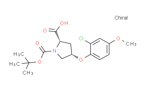 CAS No. 1354486-68-2, (2S,4S)-1-(tert-Butoxycarbonyl)-4-(2-chloro-4-methoxyphenoxy)pyrrolidine-2-carboxylic acid