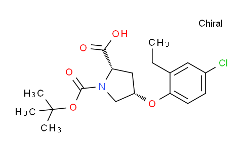 CAS No. 1354486-01-3, (2S,4S)-1-(tert-Butoxycarbonyl)-4-(4-chloro-2-ethylphenoxy)pyrrolidine-2-carboxylic acid