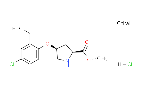 CAS No. 1354488-02-0, (2S,4S)-Methyl 4-(4-chloro-2-ethylphenoxy)pyrrolidine-2-carboxylate hydrochloride