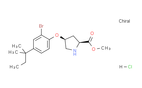 CAS No. 1354484-66-4, (2S,4S)-Methyl 4-(2-bromo-4-(tert-pentyl)phenoxy)pyrrolidine-2-carboxylate hydrochloride
