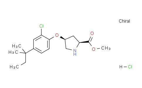 CAS No. 1354485-03-2, (2S,4S)-Methyl 4-(2-chloro-4-(tert-pentyl)phenoxy)pyrrolidine-2-carboxylate hydrochloride