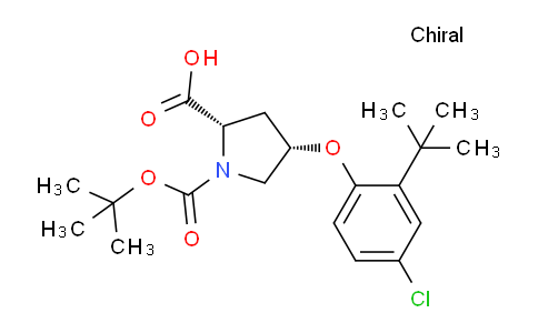 CAS No. 1354484-55-1, (2S,4S)-1-(tert-Butoxycarbonyl)-4-(2-(tert-butyl)-4-chlorophenoxy)pyrrolidine-2-carboxylic acid
