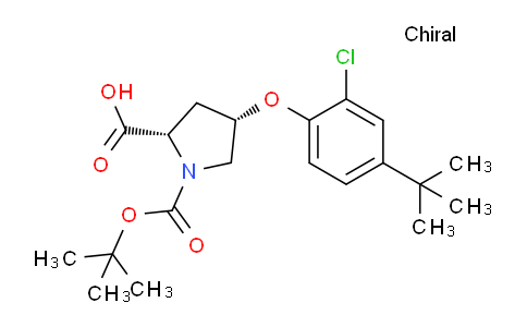 CAS No. 1354486-72-8, (2S,4S)-1-(tert-Butoxycarbonyl)-4-(4-(tert-butyl)-2-chlorophenoxy)pyrrolidine-2-carboxylic acid