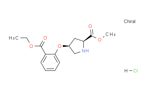 CAS No. 1354484-79-9, (2S,4S)-Methyl 4-(2-(ethoxycarbonyl)phenoxy)pyrrolidine-2-carboxylate hydrochloride