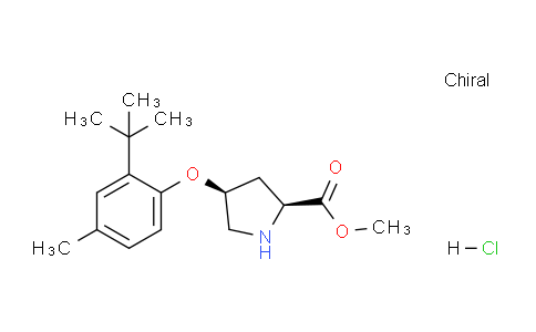 CAS No. 1354487-91-4, (2S,4S)-Methyl 4-(2-(tert-butyl)-4-methylphenoxy)pyrrolidine-2-carboxylate hydrochloride