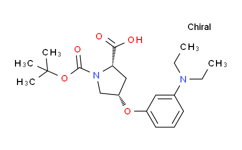 CAS No. 1354486-97-7, (2S,4S)-1-(tert-Butoxycarbonyl)-4-(3-(diethylamino)phenoxy)pyrrolidine-2-carboxylic acid