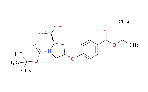 CAS No. 1354487-00-5, (2S,4S)-1-(tert-Butoxycarbonyl)-4-(4-(ethoxycarbonyl)phenoxy)pyrrolidine-2-carboxylic acid